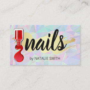 Geometric Background    Nail Polish Bottle Pour Business Card