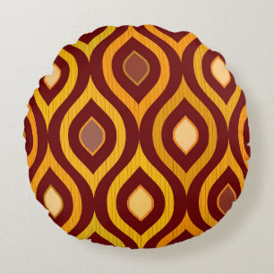 Geometric Background Seamless Design Round Cushion