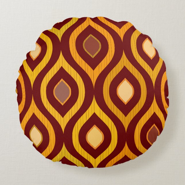 Geometric Background Seamless Design Round Cushion (Front)