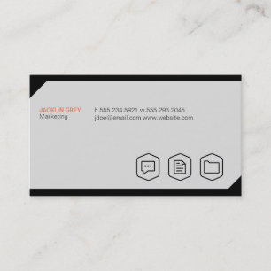 Geometric background with Icons Business Card