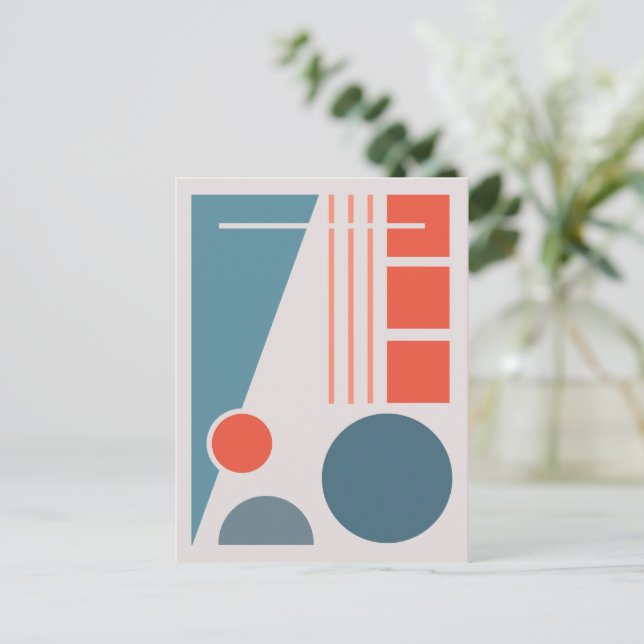 Geometric Balance 1 Abstract Design Postcard (Standing Front)