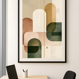Geometric Balance - Modern Abstract Wall Art 