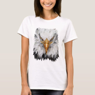 Geometric Bald Eagle Mosaic – Modern Polygon Bird  T-Shirt