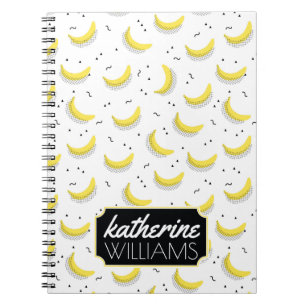 Geometric Bananas   Add Your Name Notebook
