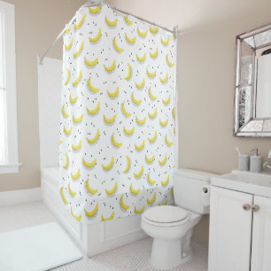 Geometric Bananas Shower Curtain