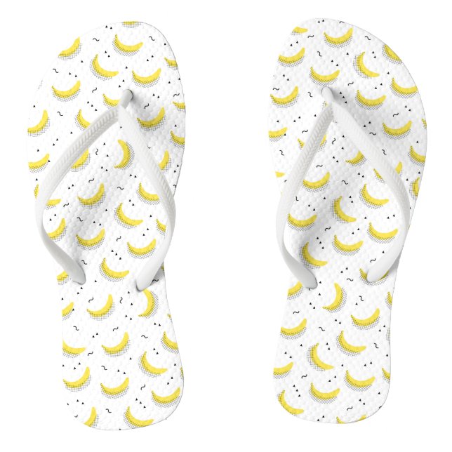 Geometric Bananas Thongs (Footbed)