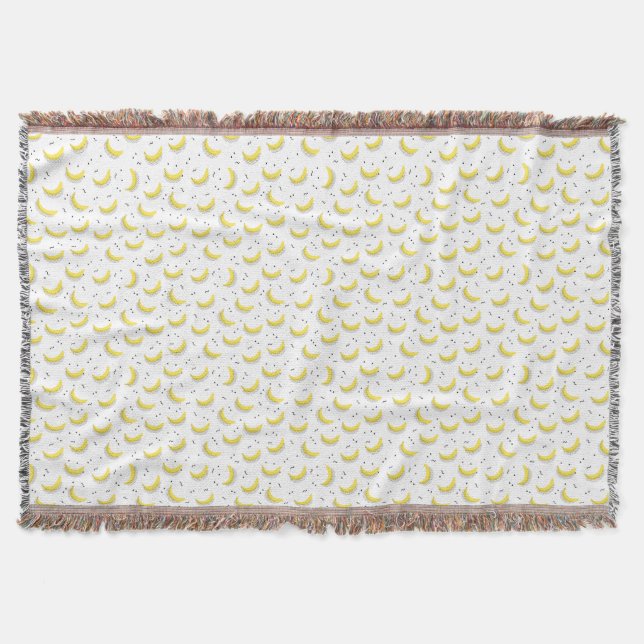 Geometric Bananas Throw Blanket (Front)