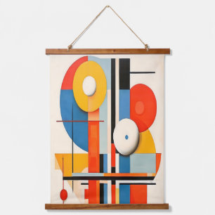 Geometric Bauhaus Minimalist Abstract Art Hanging Tapestry