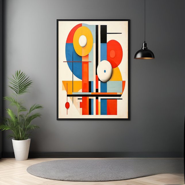 Geometric Bauhaus Minimalist Abstract Art Poster (Creator Uploaded)