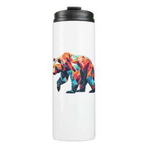 Geometric Bear Thermal Tumbler