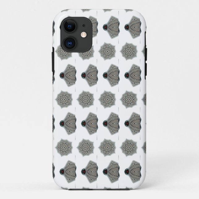 geometric black and white case (Back)