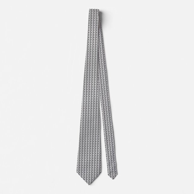 Geometric Black and White. Tie (Front)