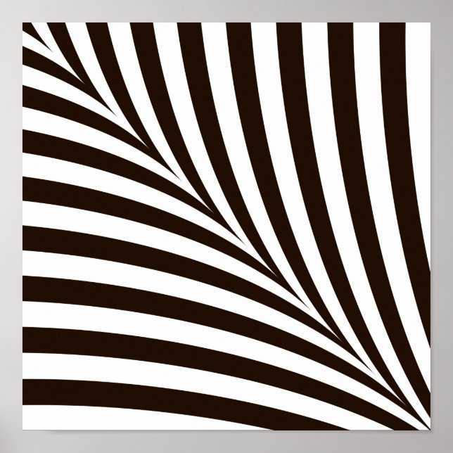 Geometric black and white Zebra stripes Poster (Front)