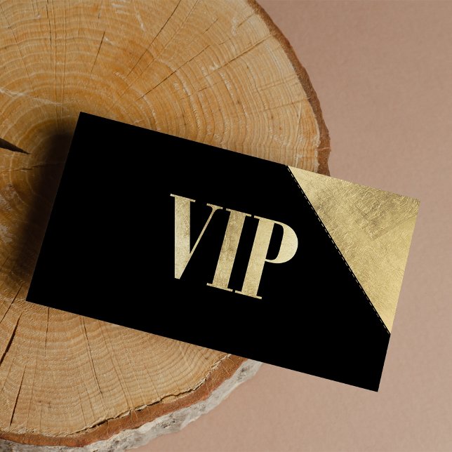 Geometric black gold glam VIP card club member (Geometric black gold glam VIP)