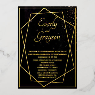 Geometric Black & Gold Wedding