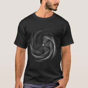 Geometric Black Hole Optical Illusion Spiral Tripp T-Shirt