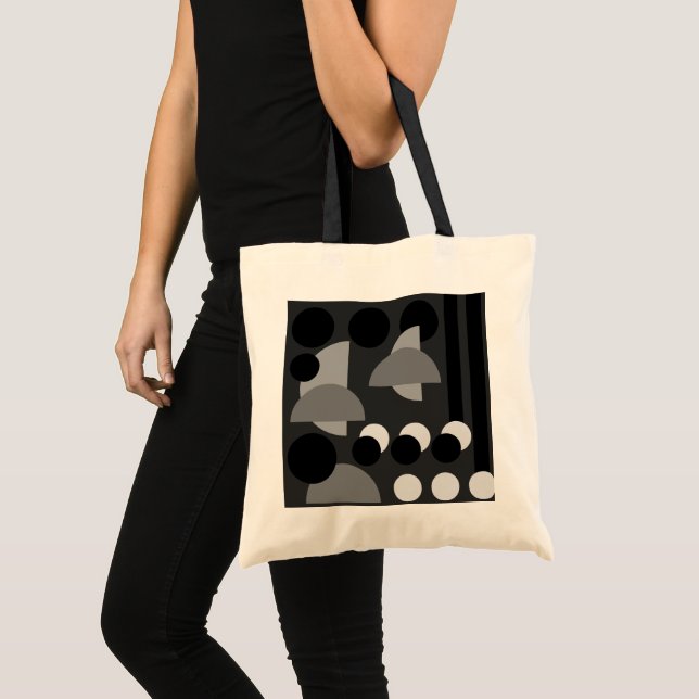 Geometric black tote bag (Front (Product))