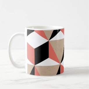 Geometric black white coral pattern. coffee mug