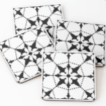 Geometric Black White Pattern Decorative  Ceramic Tile<br><div class="desc">A stylish modern geometric pattern decorative tile for a kitchen backsplash,  art tile,  fireplace surround,  bathroom and shower. You may also like this style in a framed tile or keepsake box. Dark charcoal grey and white.</div>