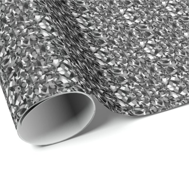 Geometric Black Wrapping Paper (Roll Corner)