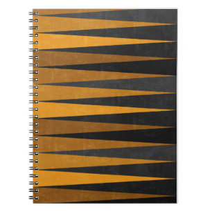 Geometric Black Yellow Notebook