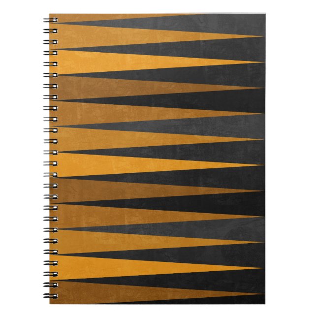 Geometric Black Yellow Notebook (Front)