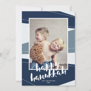 Geometric Block   Hanukkah & Christmas Interfaith Holiday Card