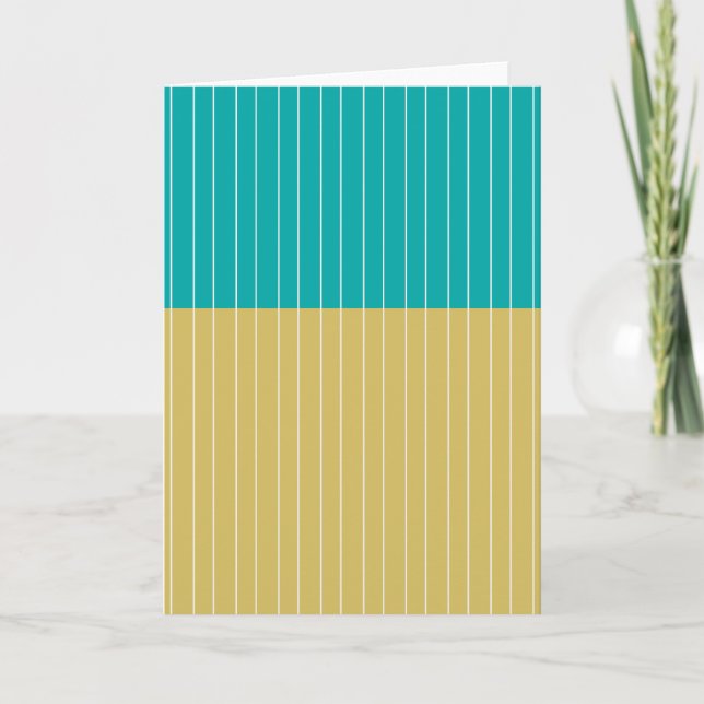 Geometric Blocks and Lines Yellow Blue Card (Front)