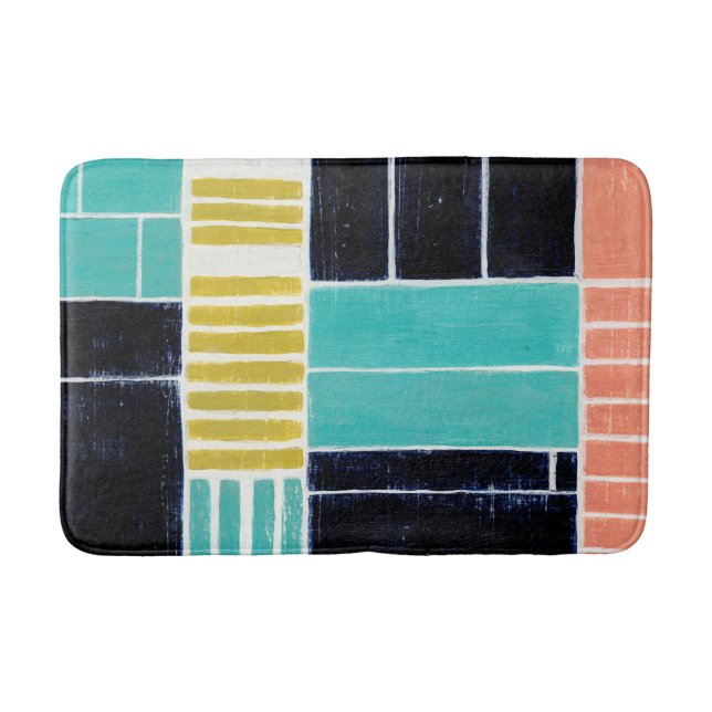 Geometric Blocks Bath Mat (Front)