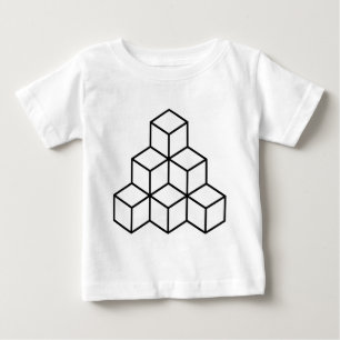 Geometric Blocks - Black Baby T-Shirt