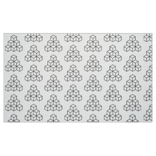 Geometric Blocks - Black Fabric