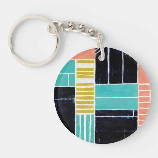 Geometric Blocks Key Ring (Front)