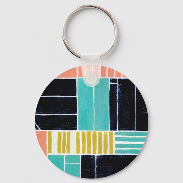 Geometric Blocks Key Ring (Front)