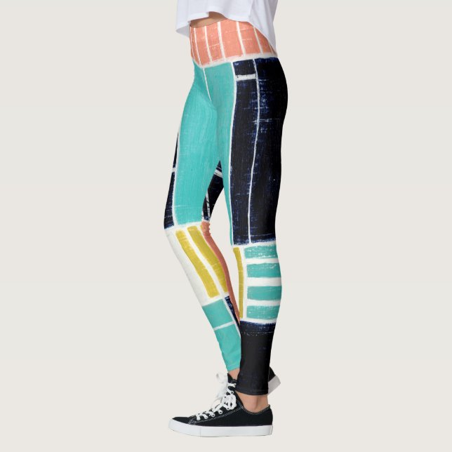 Geometric Blocks Leggings (Left)