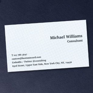 Geometric Blue Chequered Pattern Modern Trendy DIY Business Card
