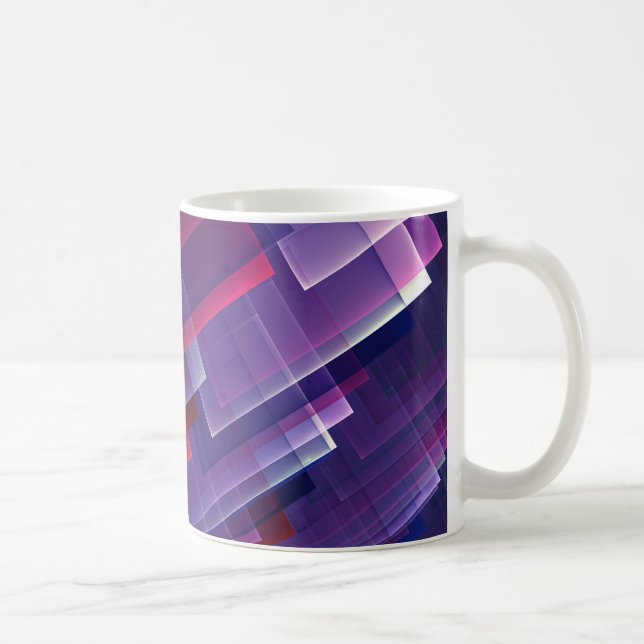 Geometric Blue Coffee Mug (Right)