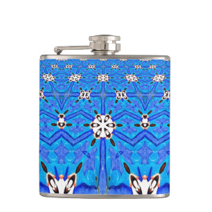 geometric blue matrix flask