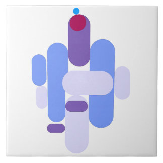 GeoMetric Blue Pattern Ceramic Tile