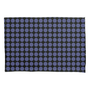 Geometric Blue Polka Dots on any Colour Pillowcase