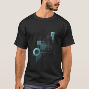 Geometric Blueprint - Abstract Tech T-Shirt