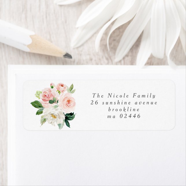 Geometric Blush Return Address Labels (Insitu)