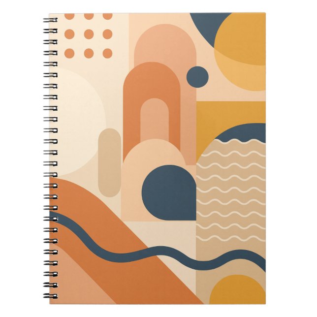 Geometric Boho Notebook – Modern Abstract (Front)