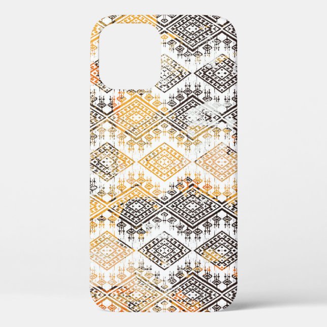 Geometric Boho Tribal: Distressed Pattern. Case-Mate iPhone Case (Back)