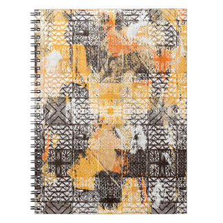 Geometric Boho Tribal Distressed Pattern Notebook