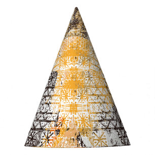 Geometric Boho Tribal Distressed Pattern Party Hat