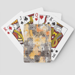 Geometric Boho Tribal Distressed Pattern Playing Cards