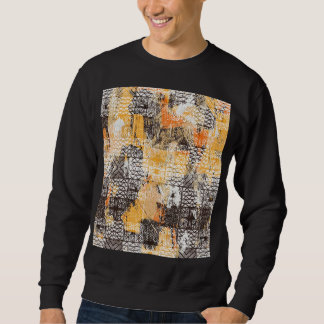 Geometric Boho Tribal Distressed Pattern Sweatshirt