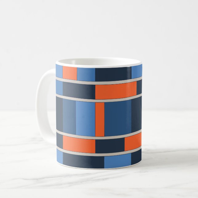 Geometric Bold Blocks Coffee Mug (Front Left)