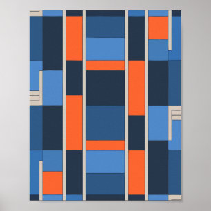 Geometric Bold Blocks Poster