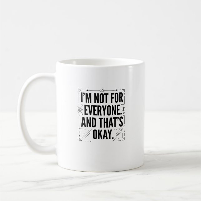 Geometric Bold Typography Statement Graphic Coffee Mug (Left)